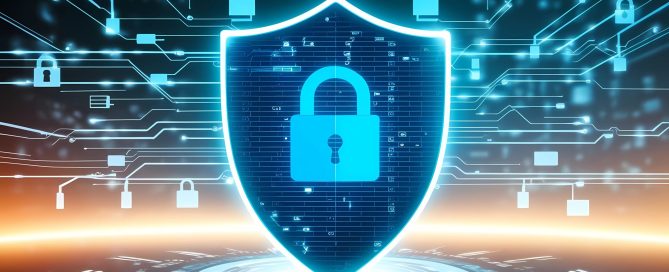 Free ai generated cybersecurity digital shield illustration